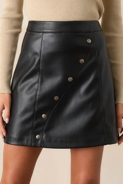 Minkpink Kali Leather Skirt In Black