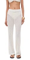 Minkpink Kirra Pointelle Knit Pants White In Multi