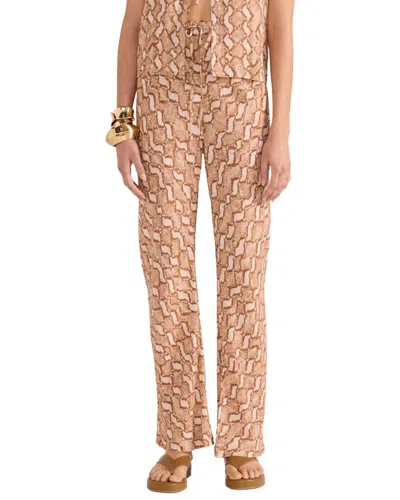 Minkpink Koa Drawstring Pants Snake In Burgundy