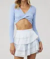 Minkpink Laur Knit Top In Blue In Blue