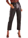 Minkpink Leena Faux Leather Pants In Black In Black
