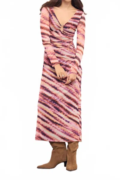Minkpink Liv Mesh Midi Dress In Abstract In Multi