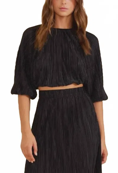 Minkpink Livia Crop Top In Black