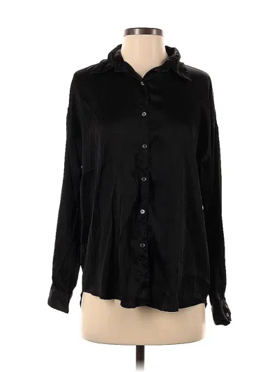 Pre-owned Minkpink Long Sleeve Blouse In Black