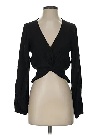Minkpink Long Sleeve Blouse In Black