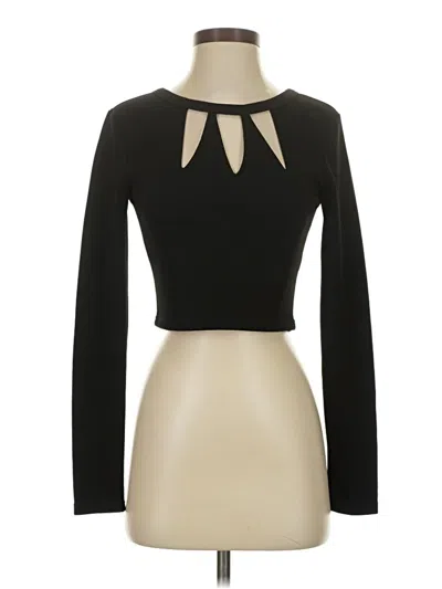 Pre-owned Minkpink Long Sleeve T-shirt In Black