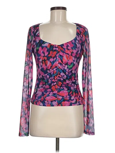 Pre-owned Minkpink Long Sleeve T-shirt In Pink