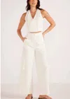 Minkpink Lottie Halter Neck Vest In White In White