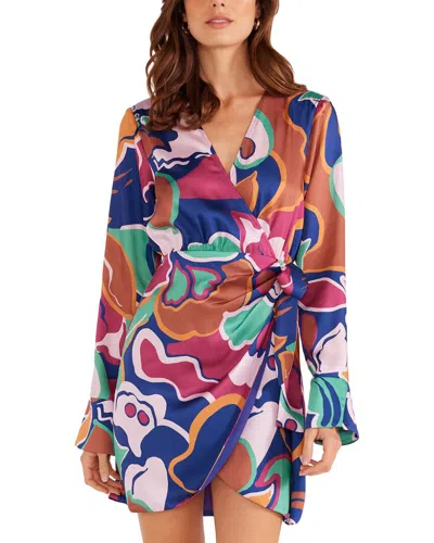 Minkpink Lottie Wrap Mini Dress In Blue