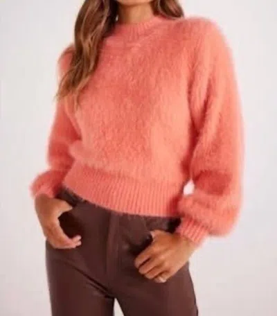 MINKPINK LUMA FLUFFY SWEATER IN CANTALOUPE