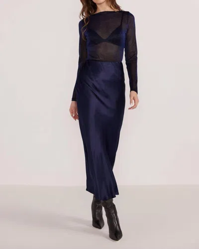 Minkpink Lumina Bias Slip Skirt In Midnight In Multi