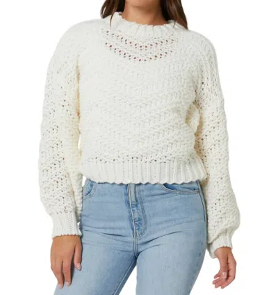 Minkpink Luna Zigzag Stripe Knit Sweater In Ivy In Multi