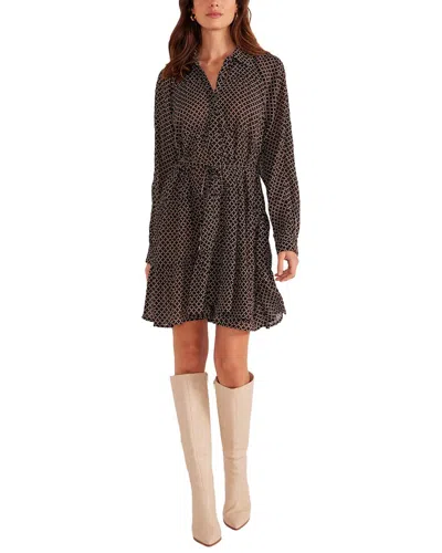 Minkpink Lydia Tiered Shirt Dress In Brown