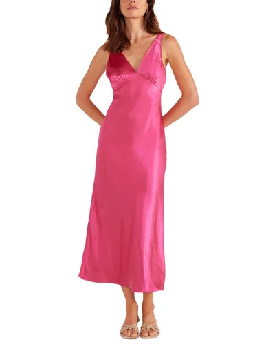 Minkpink Mariana Bias Midi Dress In Pink