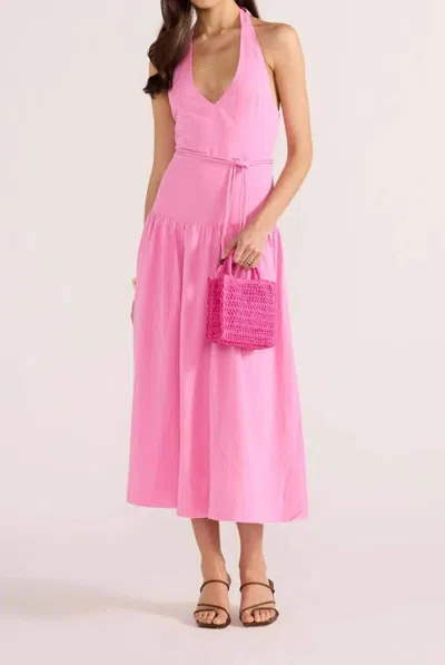 Minkpink Melody Drop Waist Midi Dress In Pink
