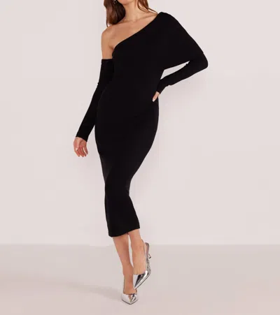 Minkpink Mirabel Knit Midi Dress In Black