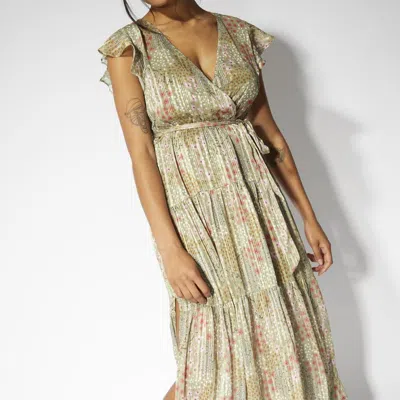 Minkpink Monet Midi Dress In Multi In Beige
