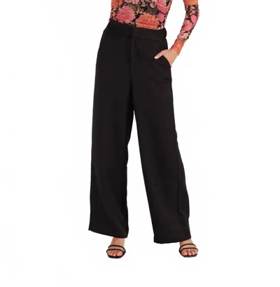 Minkpink Natalia Wide Leg Tailored Pant In Blk In Black