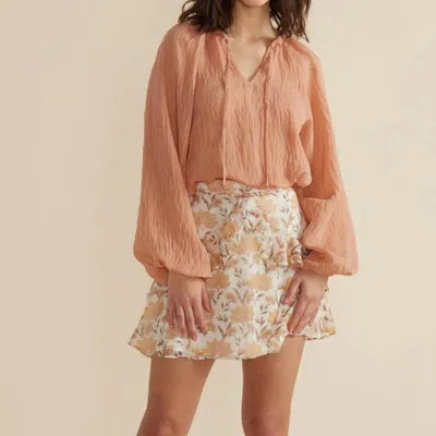 Minkpink Nerang Blouse Top In Terracotta In Orange