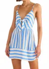 Minkpink Nimue Dress In Blue Stripe In Blue