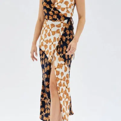 Minkpink Nour Cami Wrap Midi Dress In Multi