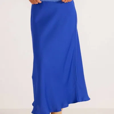 Minkpink Olivia Bias Skirt In Blue