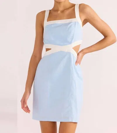 Minkpink Pandora Contrast Mini Dress In Sky Blue