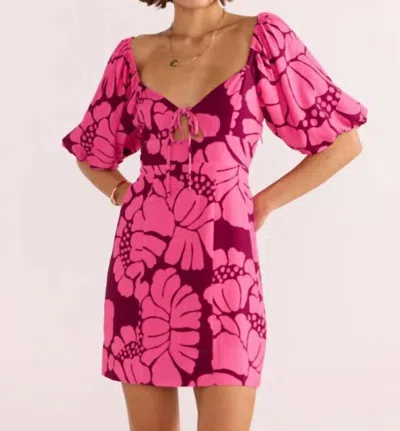 Minkpink Persephone Mini Dress In Berry Floral