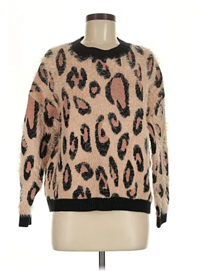 Pre-owned Minkpink Pullover Sweater In Brown