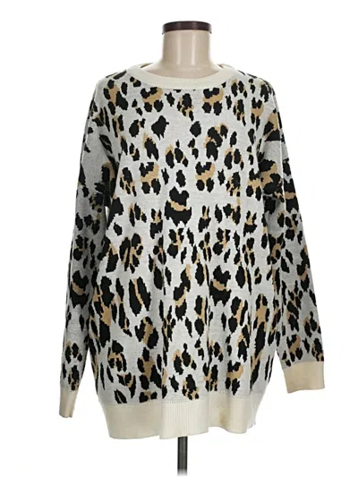 Pre-owned Minkpink Pullover Sweater In White