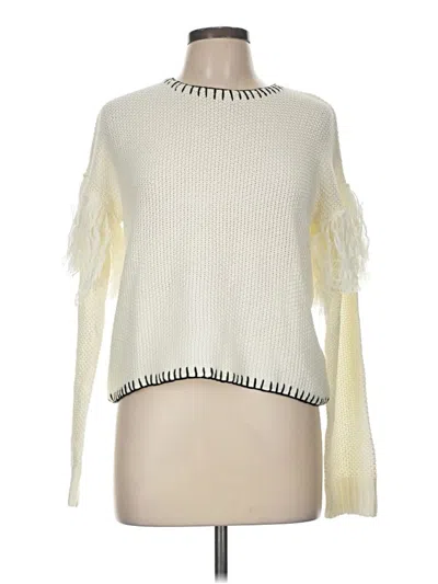 Pre-owned Minkpink Pullover Sweater In White