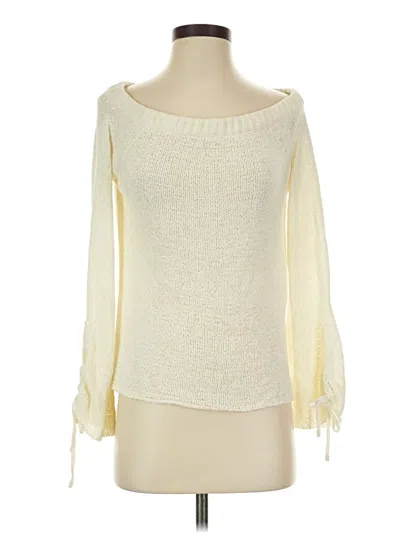 Pre-owned Minkpink Pullover Sweater In White