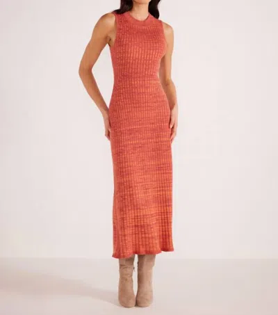 MINKPINK RAPHAEL KNIT MIDI DRESS IN AMBER