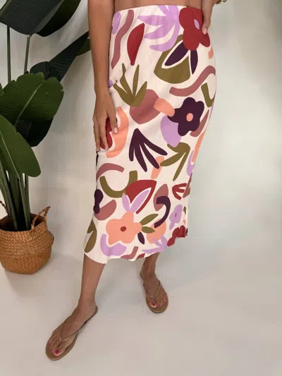 Minkpink Rayssa Midi Skirt In Pink Floral