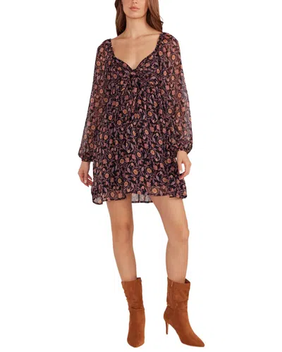 Minkpink Regal Babydoll Mini Dress In Purple