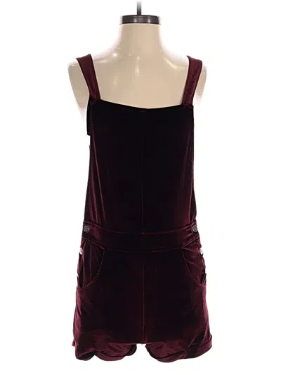 Pre-owned Minkpink Romper In Burgundy