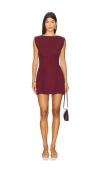 Minkpink Romy Mini Dress In Burgundy