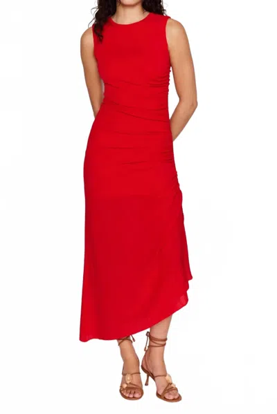 Minkpink Rosa Drawstring Midi Dress In Red
