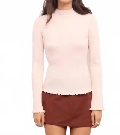 Minkpink Saga Fitted Knit Top In Soft Pink