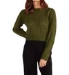 Minkpink Sally Pointelle Knit Sweater In Forrest Green In Green