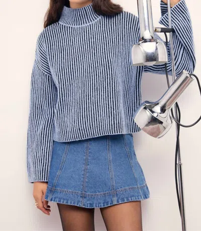 Minkpink Sana Mini Skirt In Mid Blue Denim