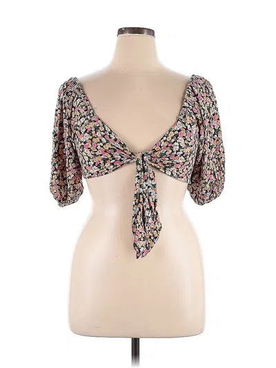 Pre-owned Minkpink Short Sleeve Blouse In Pink