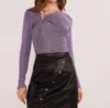 Minkpink Sidra U Wire Top In Slate In Grey