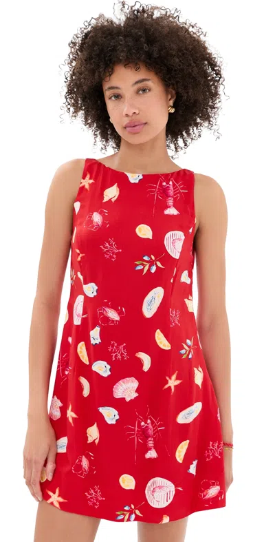 Minkpink Sirena Mini Shift Dress Red
