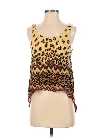 Pre-owned Minkpink Sleeveless Blouse In Brown
