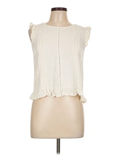 Pre-owned Minkpink Sleeveless Blouse In White