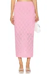 Minkpink Solano Diamond Knit Midi Skirt In Hot Pink In Pink