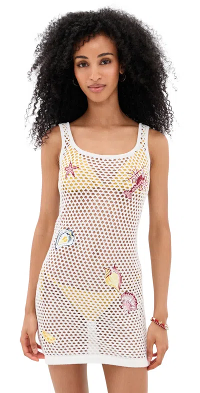 Minkpink Soleia Crochet Mini Dress White/multi