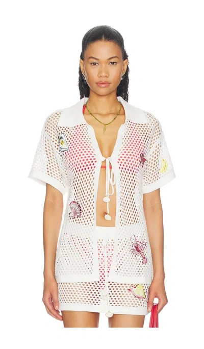 Minkpink Soleia Crochet Top In White