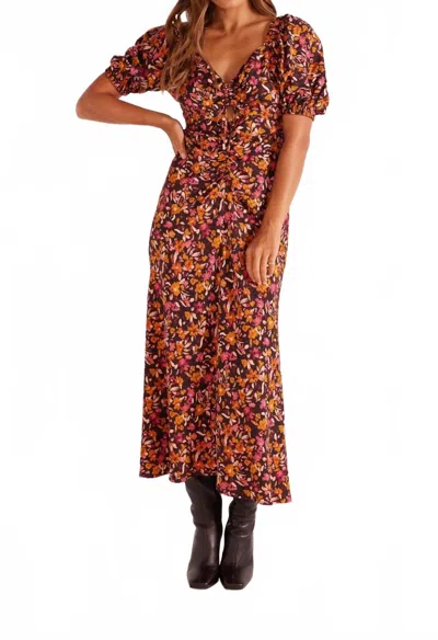 Minkpink Sorrento Midi Dress In Floral In Multi